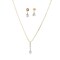 Cz Classic Pendant Set with Gold Plating Jewelry Traditional Jewelry Matte Gold Necklace South Indian Jewelry Adjustable Slider Pendant Necklace for Women Bridal Wedding Jewelry